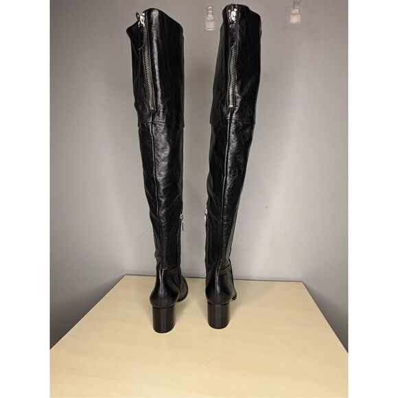 Schutz Women's S-Sivana Block Heels Over the Knee‎ Boot Black Size 5B - Picture 4 of 9